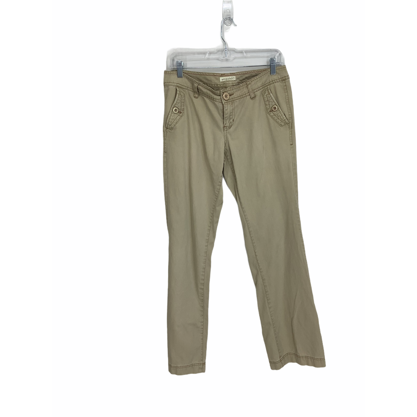 Aeropostale Khaki Bootcut Buttoned Pocket Pants